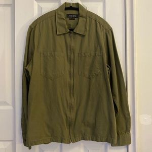 Army green linen jacket size large